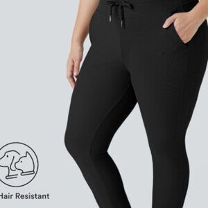 HALARA Patitoff Pet Hair Resistant High Waisted Drawstring Pocket Jogger 4X Blk